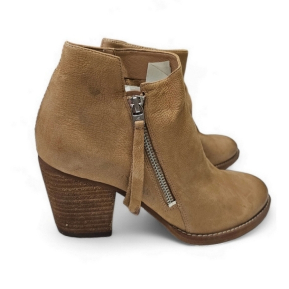 Women's Sam Edelman Macon Suede Ankle Bootie - Golden Caramel - Picture 4 of 10